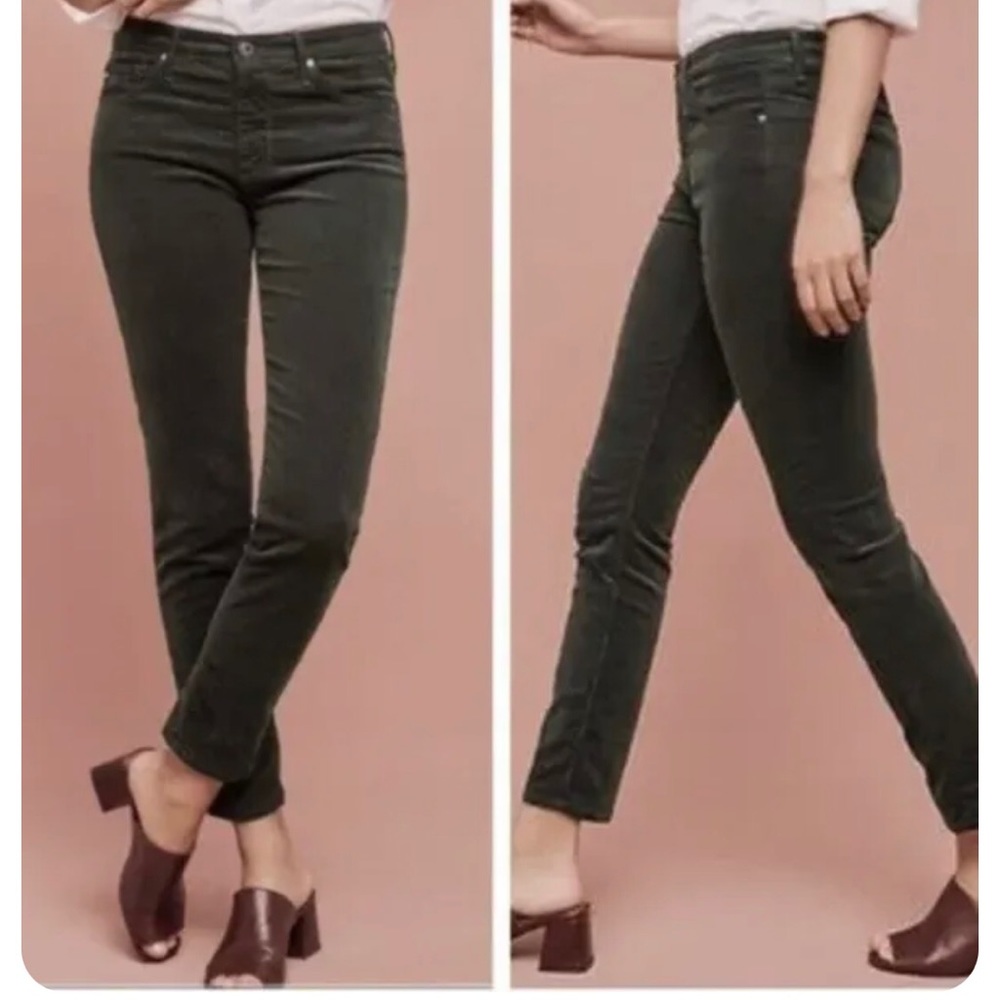 Anthropologie | AG The Stevie Ankle Slim Straight Leg Jean Corduroy Size 27